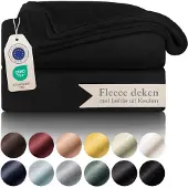 Blumtal - Fleece Deken - Super Zacht Fleece Plaid 220x240 cm - Zwart