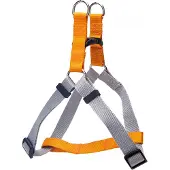 Nobleza Y-tuig Hond - Verstelbaar Nylon Hondentuig - Maat M - Oranje/Grijs