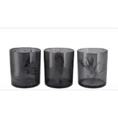 Daan Kromhout JOLLY TRANSPARENT GREY T-LIGHTS ASS 10X13CM - 3 stuks