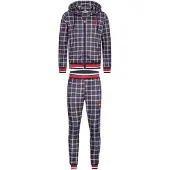 Lonsdale Joggingpak 'Orbost' marine / rood / wit