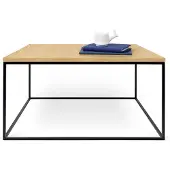 Temahome Salontafel Gleam 75x75 - eik/staal
