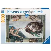 Ravensburger - Puzzle 5000 pièces - Michel Angel : La création d'Adam
