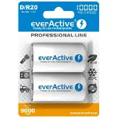 EverActive 2x R20 D 10000mAh Rechargeables everActive Professional