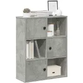 vidaXL Boekenkast 60x24x76,5 cm bewerkt hout betongrijs