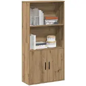 vidaXL Boekenkast 60x24x120 cm bewerkt hout artisanaal eikenkleurig