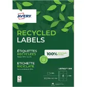 Avery Etiket LR7165-100 99.1x67.7mm recycled wit 800 stuks