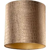 QAZQA Fluwelen lampenkap krokodillenprint met gouden binnenkant 40/40/40