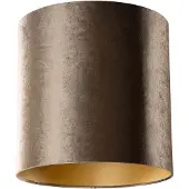QAZQA Velours lampenkap bruin met gouden binnenkant 40/40/40