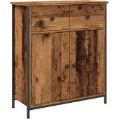 vidaXL Dressoir 70x30x80 cm bewerkt hout oud houtkleurig