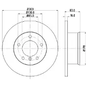 Hella 8DD 355 100-391 Remschijf