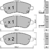AISIN BPHO-1005 Remblokken