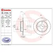 Brembo 08.5164.14 Remschijf