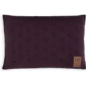 Knit Factory Noa Sierkussen - Rechthoekig kussen - Kussen woonkamer - Bank kussen - Decoratie kussen - Aubergine - 60x40 cm - Kussenhoes inclusief kussenvulling