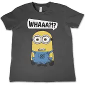 Hybris Minions Kinder Tshirt -Kids tm 8 jaar- Whaaa?!? Grijs