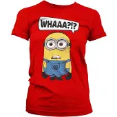 Minions Dames Tshirt -L- Whaaa?!? Rood