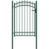 vidaXL Poort met speerpunten 100x150 cm staal groen