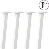 vidaXL Salontafelpoten 4 st 30 cm staal wit