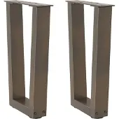 vidaXL Salontafelpoten 2 st V-vormig 38x(42-43,3) cm staal naturel