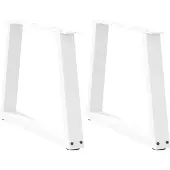 vidaXL Salontafelpoten 2 st V-vormig 60x(42-43,3) cm staal wit