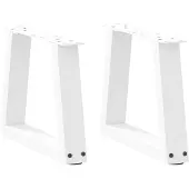 vidaXL Salontafelpoten 2 st V-vormig 40x(30-31,3) cm staal wit