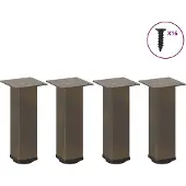 vidaXL Salontafelpoten 4 st 42-44 cm staal naturel