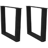 vidaXL Salontafelpoten 2 st V-vormig 50x(42-43,3) cm staal zwart