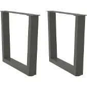 vidaXL Salontafelpoten 2 st V-vormig 60x(42-43,3) cm staal antraciet