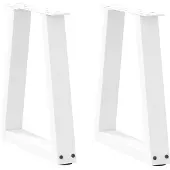 vidaXL Salontafelpoten 2 st V-vormig 38x(42-43,3) cm staal wit