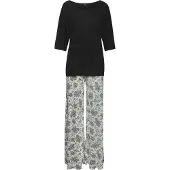 Vivance Pyjama 'Dreams' zwart / offwhite