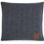 Knit Factory Noa Sierkussen - Antraciet - 50x50 cm - Kussenhoes inclusief kussenvulling