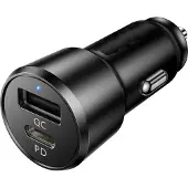 Phreeze Usb Lader Auto 2 Poorten - Usb C & usb A - Autolader usb - 12V usb Stekker - Power Delivery - Quick Charge - Usb Stekker Auto