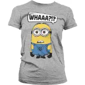 Minions Dames Tshirt -M- Whaaa?!? Grijs