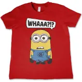 Hybris Minions Kinder Tshirt -Kids tm 8 jaar- Whaaa?!? Rood