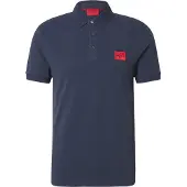 HUGO Shirt 'Dereso' nachtblauw / rood