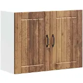 vidaXL Keukenbovenkast Lucca bewerkt hout oud houtkleurig