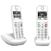 Gigaset E270 Duo, draadloos vast telefoonapparaat, transparant, universele maat / EU-stekker, 220V, transparant, universele maat