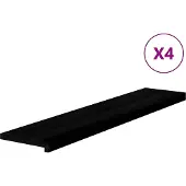 vidaXL Traptreden 4 st 120x30x2 cm massief eikenhout bruin-zwart