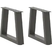vidaXL Salontafelpoten 2 st V-vormig 40x(30-31,3) cm staal antraciet