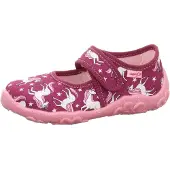 Superfit Huisschoenen 'Bonny' pink / kersrood / wit