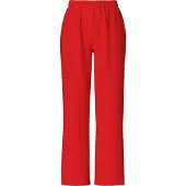 Pieces Summer wide pants dames - Loungewear broek - Katoenen lange pyjamabroek dames - Rood / XS