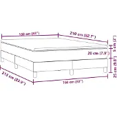 vidaXL Boxspring met matras fluweel roze 160x210 cm