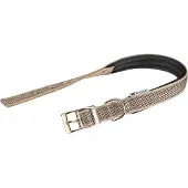 Ferplast Daytona Deluxe Halsband / Hondenhalsband - Zachte voering - Bruin - Reflecterend - L - Breedte: 2,5 cm - Nekomtrek: 45 - 53 cm (GELIEVE ALVORENS BESTELLEN OPMETEN)