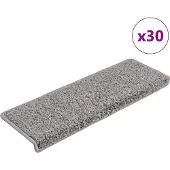 vidaXL Trapmatten 30 st 65x21x4 cm Grijs Rechthoekige Rand