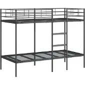 vidaXL Stapelbed zonder matras, zwart, 90x190 cm, staal