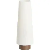 Light & Living Tafellamp wit Howie met donker hout Ø 15cm