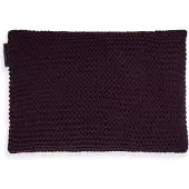Knit Factory Vinz Sierkussen - Rechthoekig kussen - Kussen woonkamer - Bank kussen - Decoratie kussen - Aubergine - 60x40 cm - Kussenhoes inclusief kussenvulling