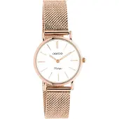 Oozoo Timepieces Horloge Rosé Goud/Wit | C20233