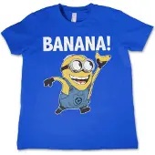 Hybris Minions Kinder Tshirt -Kids tm 4 jaar- Banana! Blauw