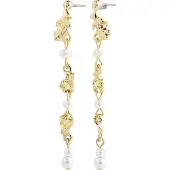 Pilgrim Oorbellen goud / wit