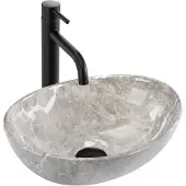 REA Sofia Mini Grigio Opzetwastafel Grijs 35X26X12,5Cm